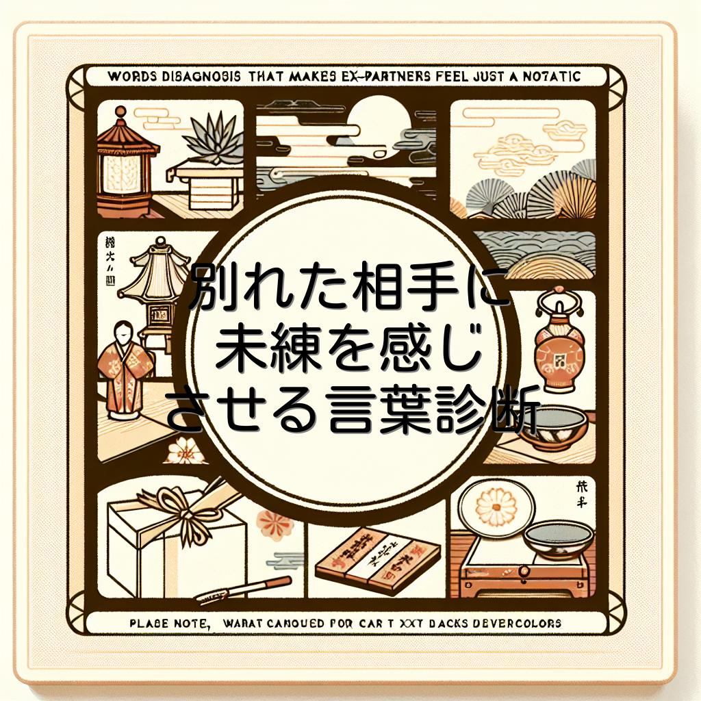 別れた相手に未練を感じさせる言葉診断