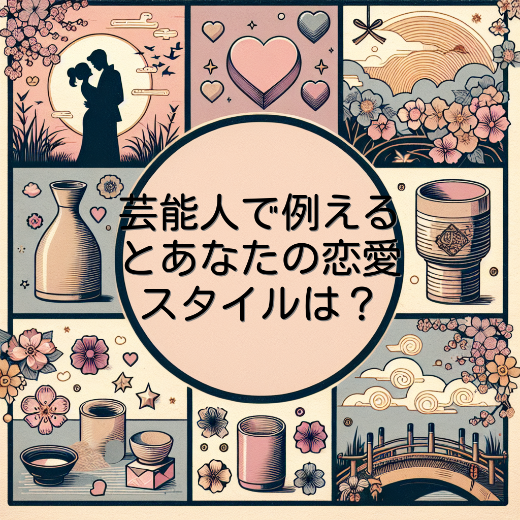 芸能人で例えるとあなたの恋愛スタイルは？